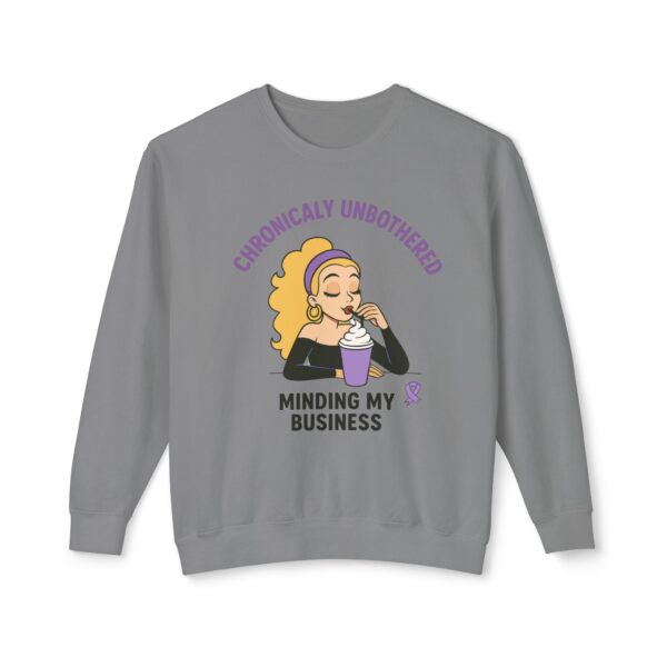 Chronic Unbothered Sweatshirt – Minding My Business Crewneck for Lupus Warriors & Chronic Illness Support - Image 9