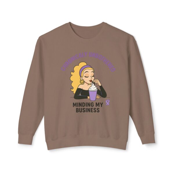 Chronic Unbothered Sweatshirt – Minding My Business Crewneck for Lupus Warriors & Chronic Illness Support - Image 7