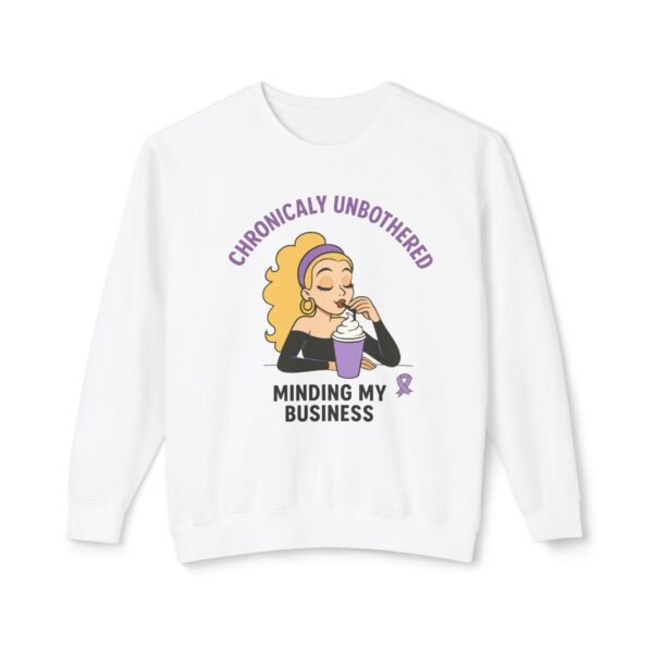 Chronic Unbothered Sweatshirt – Minding My Business Crewneck for Lupus Warriors & Chronic Illness Support