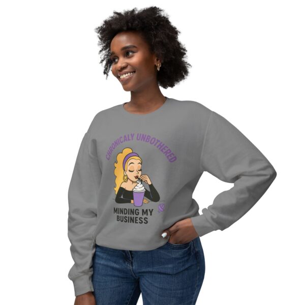 Chronic Unbothered Sweatshirt – Minding My Business Crewneck for Lupus Warriors & Chronic Illness Support - Image 10