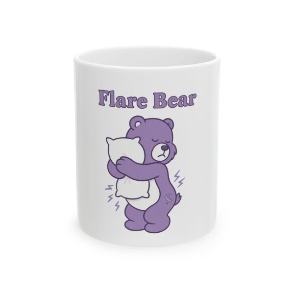 Flare Bear Ceramic Mug – Lupus & Chronic Illness Warrior Coffee Cup for Comfort & Encouragement