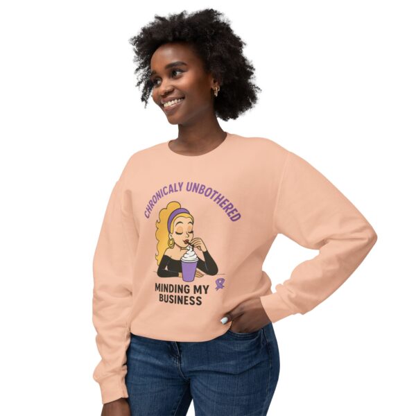 Chronic Unbothered Sweatshirt – Minding My Business Crewneck for Lupus Warriors & Chronic Illness Support - Image 6