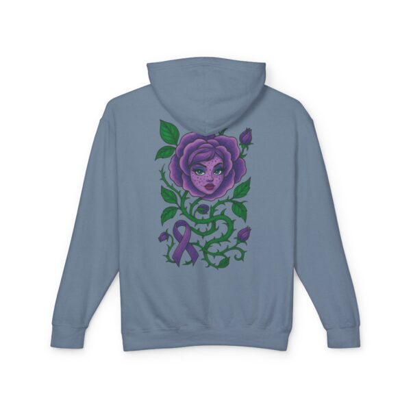 True Warrior Lightweight Hooded Sweatshirt – Floral Inspirational Design for Lupus & Chronic Illness Awareness - Image 6