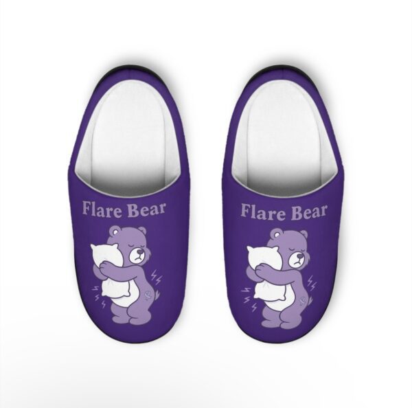 Flare Bear Women’s Indoor Slippers – Cozy Lupus & Chronic Illness House Shoes for Everyday Comfort