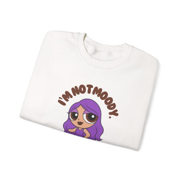 I’m Not Moody, I’m Medicated Crewneck Sweatshirt – Chronic Illness Awareness Apparel for Lupus - Image 3