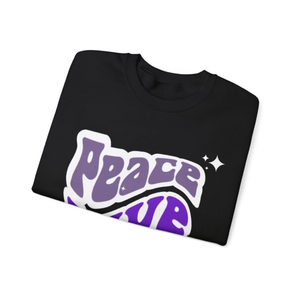 Peace, Love, Cure Crewneck Sweatshirt Chronic Illness and Lupus - Image 3