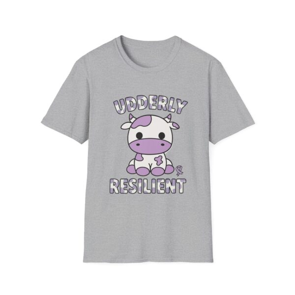 Udderly Resilient Unisex T-Shirt, Cute Cow Tee, Motivational Animal Shirt, Funny Gift for Cow Lovers, Farm Animal Apparel - Image 5