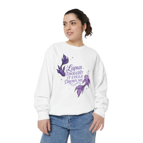 Lupus Awareness Sweatshirt, Unisex Eco-Friendly Crewneck, Motivational Clothing, Gift for Lupus Warriors, Soft Casual Wear - Image 4