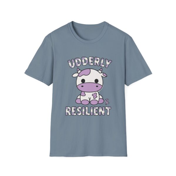 Udderly Resilient Unisex T-Shirt, Cute Cow Tee, Motivational Animal Shirt, Funny Gift for Cow Lovers, Farm Animal Apparel - Image 9