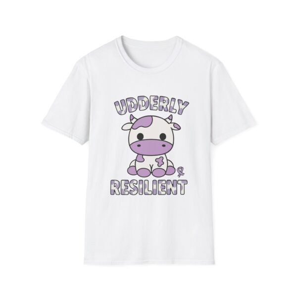 Udderly Resilient Unisex T-Shirt, Cute Cow Tee, Motivational Animal Shirt, Funny Gift for Cow Lovers, Farm Animal Apparel